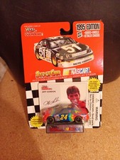 RACING CHAMPIONS, 1995 EDITION, STOCK CAR WITH COLLECTORS CARD AND DISPLAY STAND