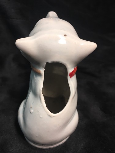 Soporte de palillo de dientes de porcelana para perro estatuilla pintada a mano estampada marca de artista Alemania - Imagen 3 de 11