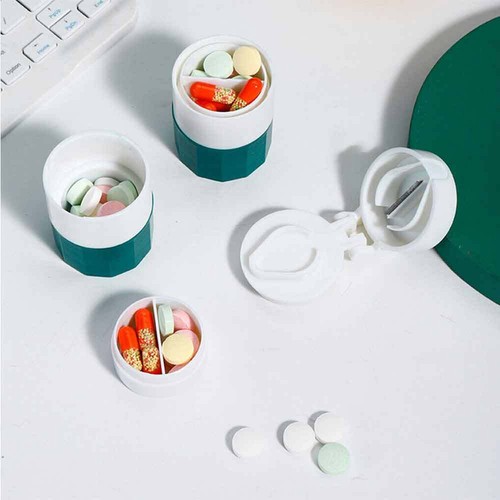 4IN1 Pill drug tablet grinder splitter storage box eBay