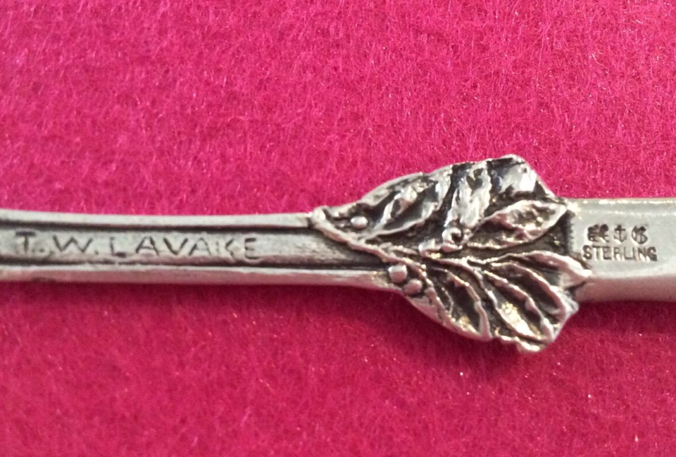 Very RARE! Princeton Tigers 1893 Football Laces STERLING Souvenir Spoon