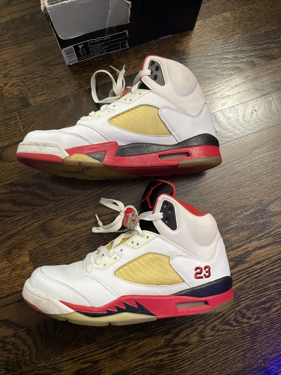 jordan 5 fire red size 9.5