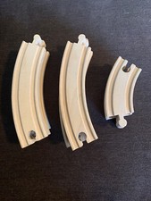 Unmarked Thomas The Tank Engine Lot 12 Pcs Wooden 7"  4  Curved Train Tracks