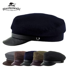 Sterkowski DANUBE MOD 4 Wool Fiddler Cap Leather Visor Mariner Retro