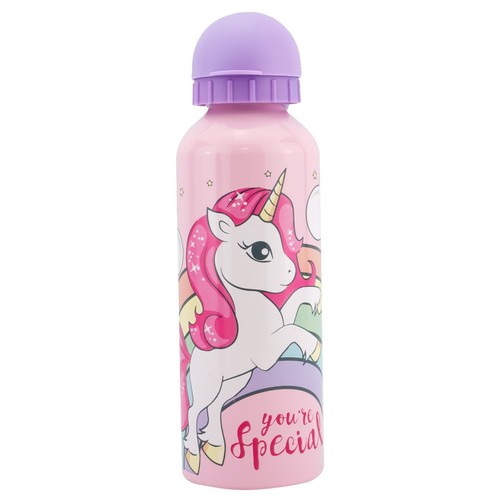 Kids Sports Water Bottle 500ml Leakproof Aluminium School Drink Flask BPA