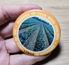 Vintage Dupont Lorox Weed Control Advertising Celluloid Knife Sharpening Stone