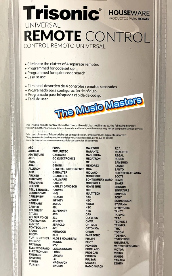 Universal 6 Vías LED HDTV Smart TV Control Remoto 6 Dispositivos TV, Cable, VCR, DVD Foto 4 de 4