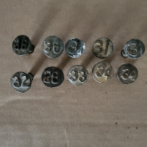 Lot of 10 Old Vintage Railroad Pole Date Numbered Nails Spikes eBay