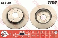 2X TRW DF6684 Bremsscheibe FüR Suzuki