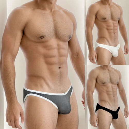 Herren Low-Rise Tanga Bikini Slips weiche Unterwäsche atmungsaktive Tasche Unterhose USA - Bild 1 von 18