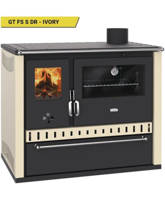 Küchenofen Holzherd Prity GT FS S DR Elfenbein  15kW EEK- A BimschV2
