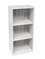 MOBILE LIBRERIA SCAFFALE BASSO MOBILETTO MODERNO DESIGN BIANCO LEGNO h80*40*24cm