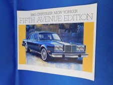 1983 CHRYSLER NEW YORKER FIFTH AVENUE EDITION CAR DEALER SALES BROCHURE