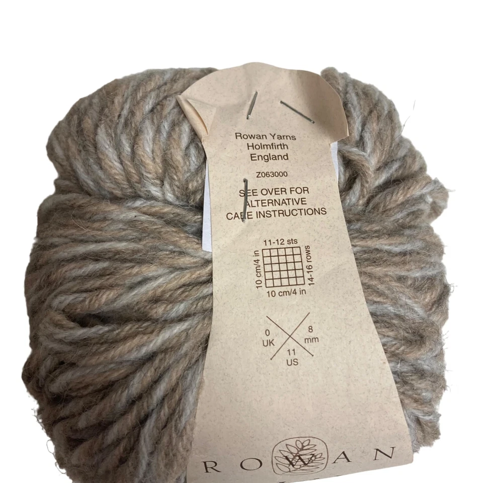 Hilo de alpaca de lana súper grueso a cuadros Rowan 7 madejas 160 carcasa triturada 109 yardas Ea Foto 4 de 4
