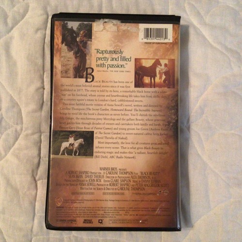Black Beauty (1994, VHS) Sean Bean David Thewlis - Picture 4 of 4