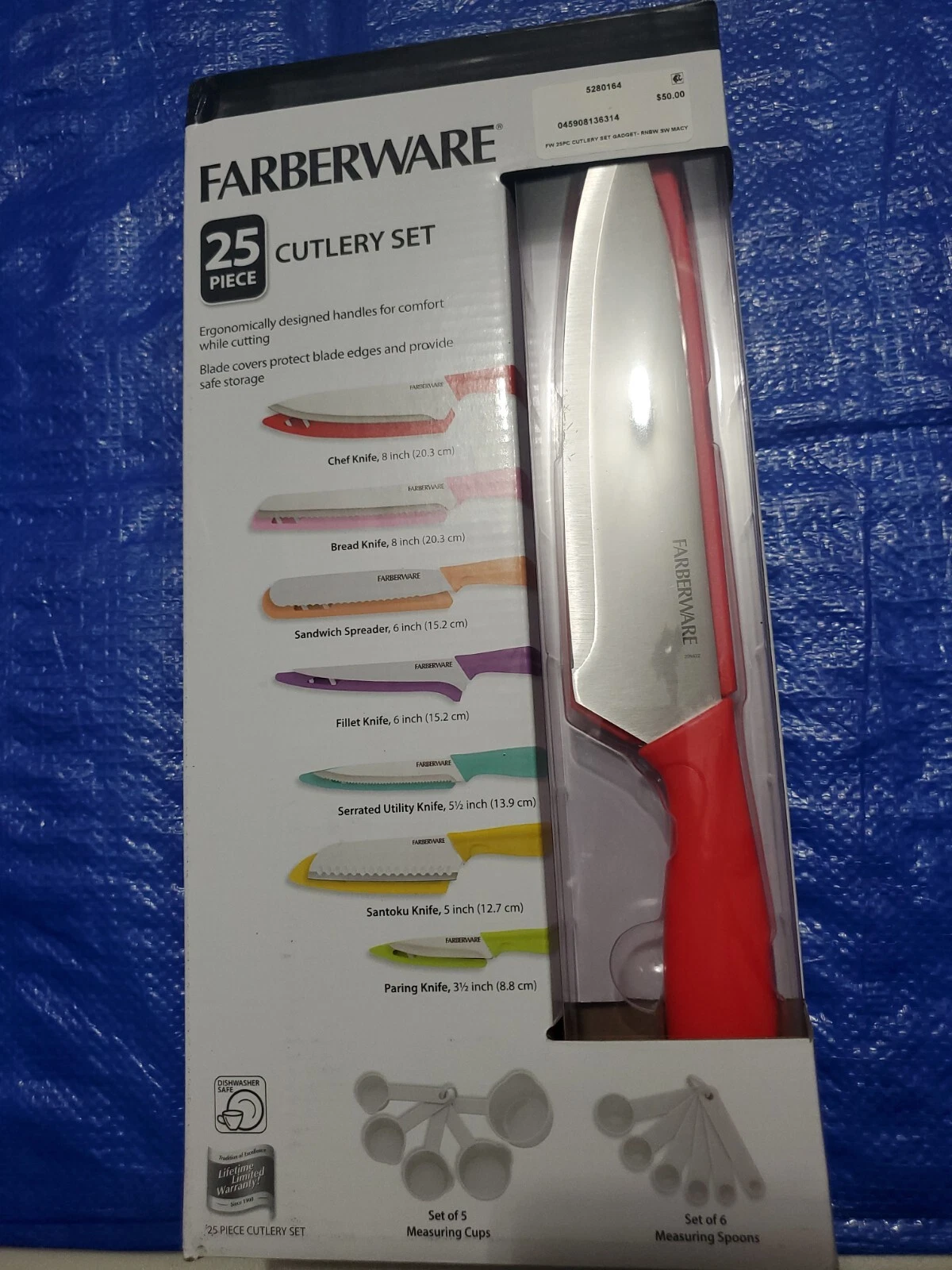Farberware 25 Pc. Cutlery Knives Set NEW IN BOX