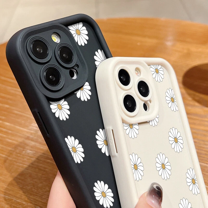 For iPhone 16 15 14 Pro Max Plus 13 12 11 XS XR 7 8 Silicone Flower Case Cover - Image 3 of 4