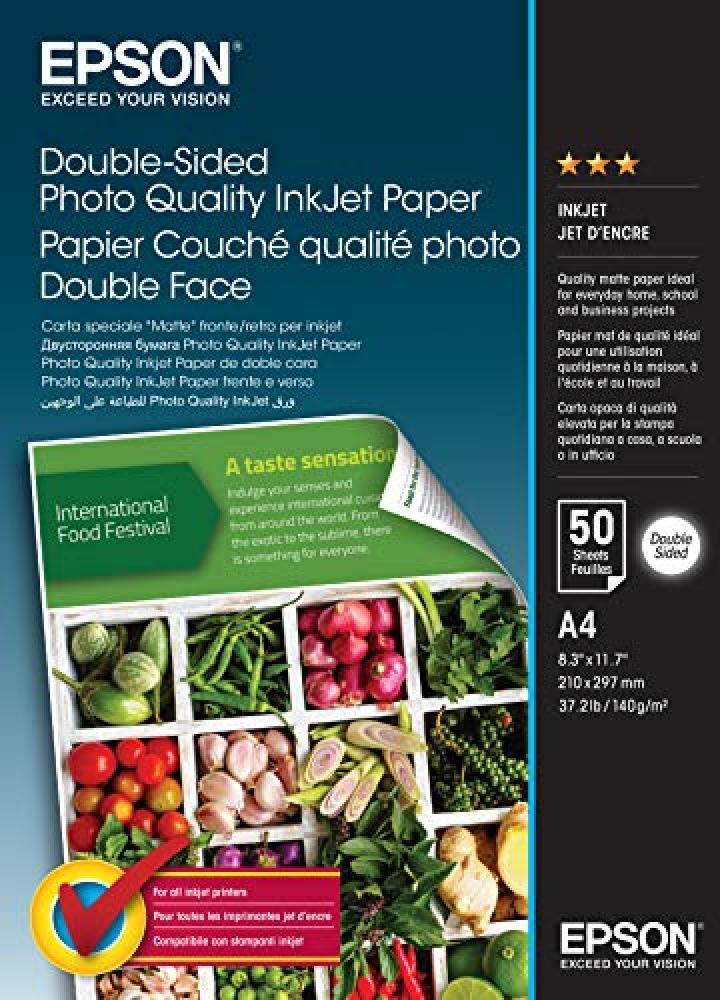 Epson Double-Sided Photo Quality Inkjet Paper - A4-50 Sheets - NUOVO