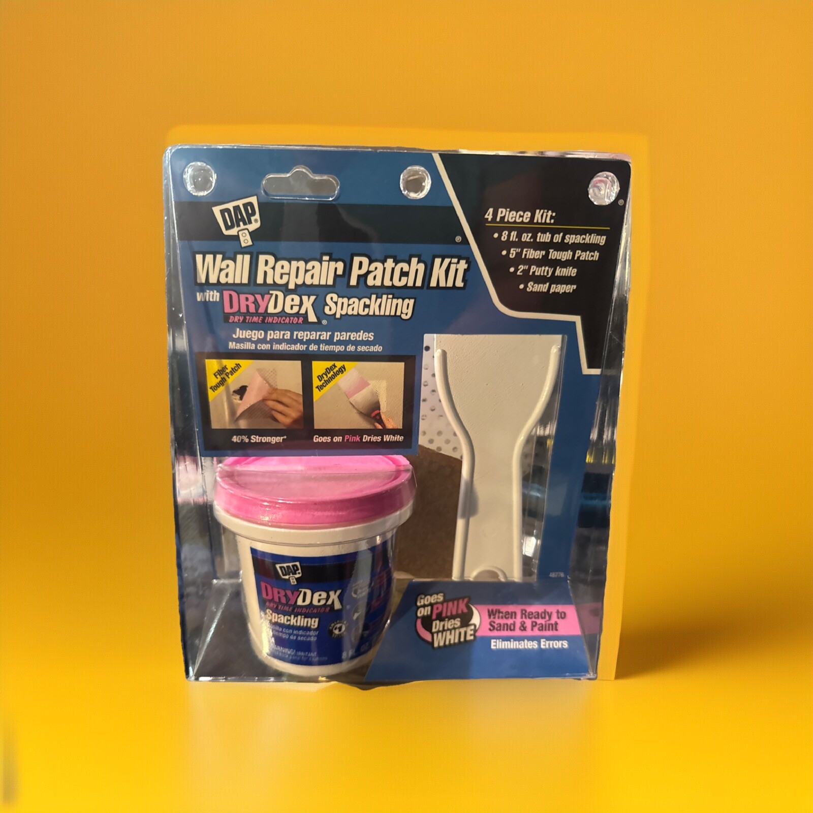 DAP DryDex Spackling Color Changing Wall Repair Patch 4 piece Kit - 8 ...
