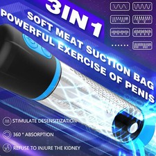 Erection Vacuum Penis Pump Suction Extender Enlargement Stretcher Device For Men