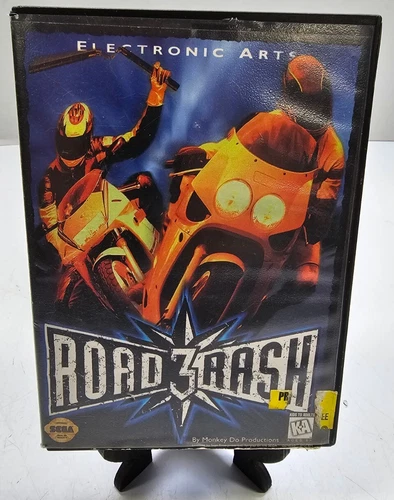 Sega Genesis Road Rash 3 Video Game Cleaned & Tested