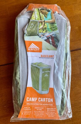 Kelty Camp Carton Carry Bag Tote Green/Grey Organizer 16'x14.5''x6.3'' NEW