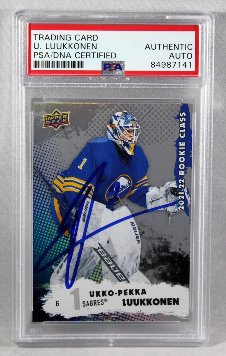 2021-22 UD ROOKIE CLASS UKKO-PEKKA LUUKKONEN SIGNED ROOKIE CARD