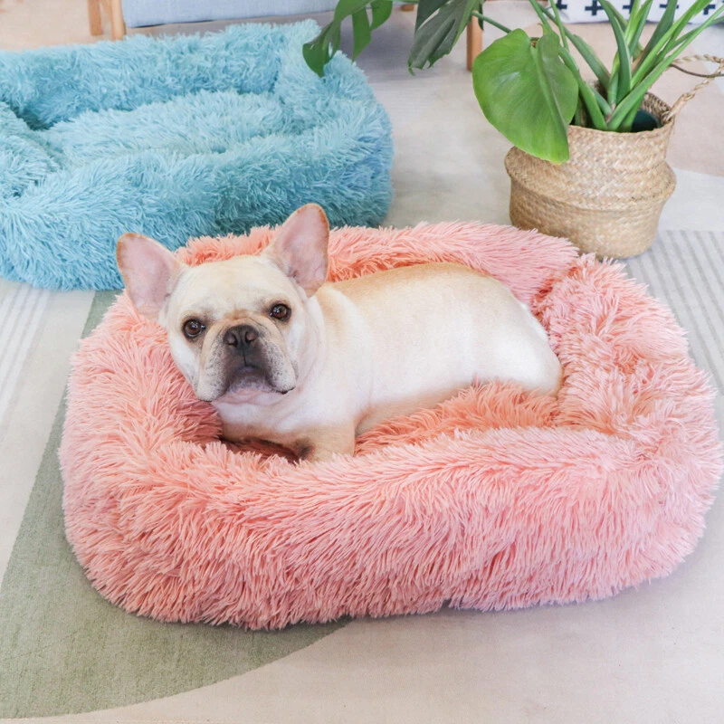 Cojín ortopédico suave para cama de mascotas para casa de felpa pequeña grande para perro gato Foto 3 de 4