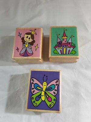 Princess Castle Butterfly Rubber Stamps