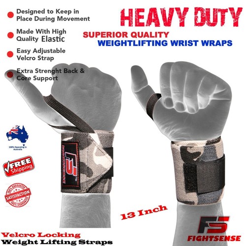 CROSSFIT Gym WEIGHT LIFTING Wrist Wraps LIFTING STRAPS for POWER LIFTING Support - Afbeelding 115 van 156