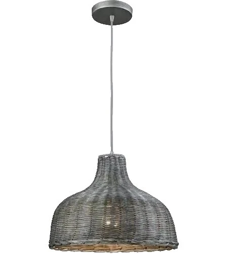 Candelabros de transición de cocina de mimbre y Lámparas de techo