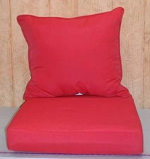 Outdoor Deep Seat Cushion Set ~ Ruby Red ~ 24x23x9 / 24x24x6 **NEW**