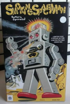 Smoking Spaceman Battery Operated Robot Reproduction BLUE Smoking Spaceman Battery Operated Robot Reproduction BLUE