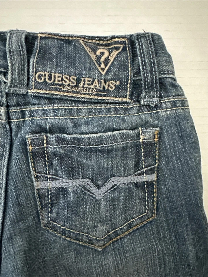 Pantalones de mezclilla Guess Los Angeles 12M azules elásticos para niños pequeños Foto 3 de 4