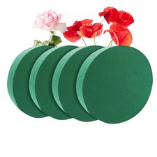 4 PCS 7.9x1.6 inch Round Floral Foam Blocks Wet Dry for Flower Craft