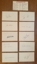 Lot of 10 1952-1973 Signed Baseball Index Cards GREAT QUALITY