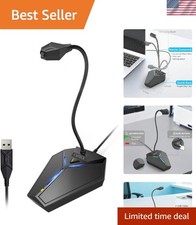 USB Omnidirectional Microphone with Mute Button - Ideal for Gaming  Streaming