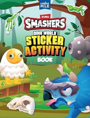 Smashers Dino World Sticker Activity Book - Trade Paperback NEW Zuru Smashers