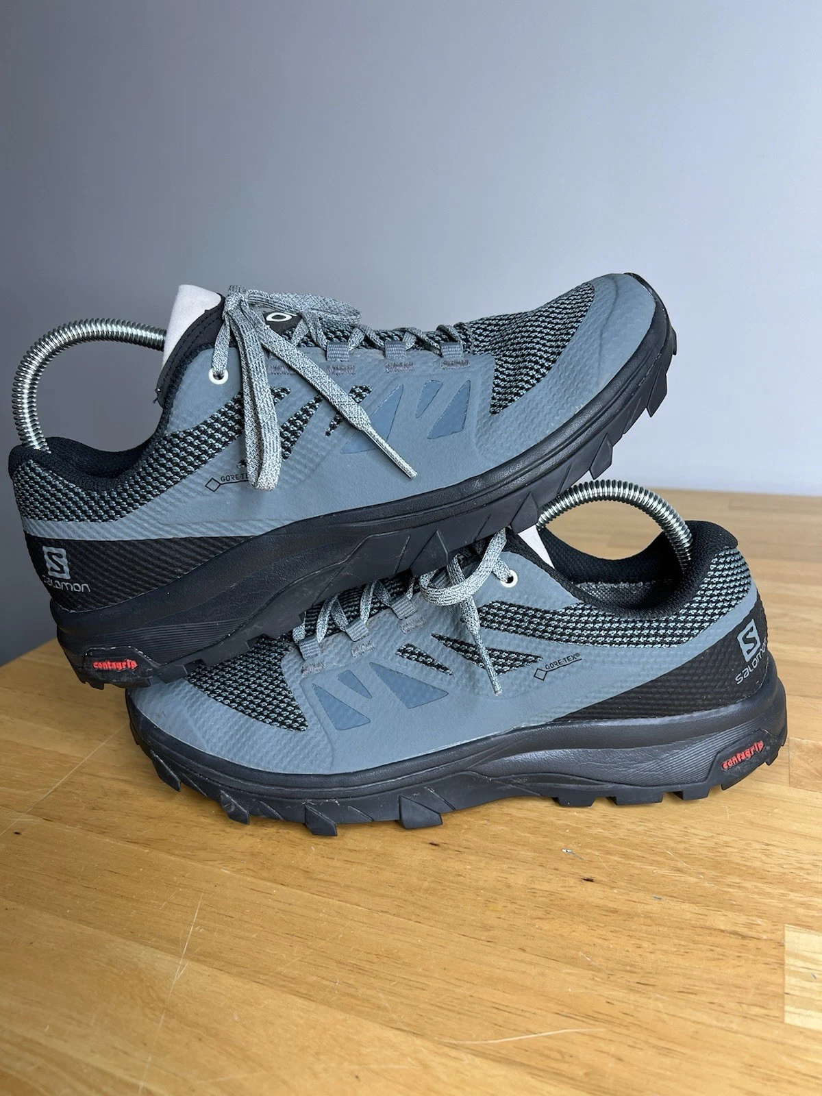 Scarpe Salomon da donna taglia 9 5 Outline Gore Tex nere Lunar 409970 sneakers