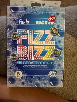 Rude Fizz Bizz Deep Pore Cleanse Bubble Mask Microbubble Detox Sheet