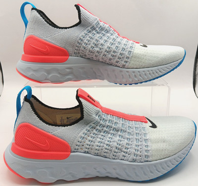 Nike React Phantom Run Flyknit 2 Grey Crimson Women's Running Shoes Size  8 NEW 