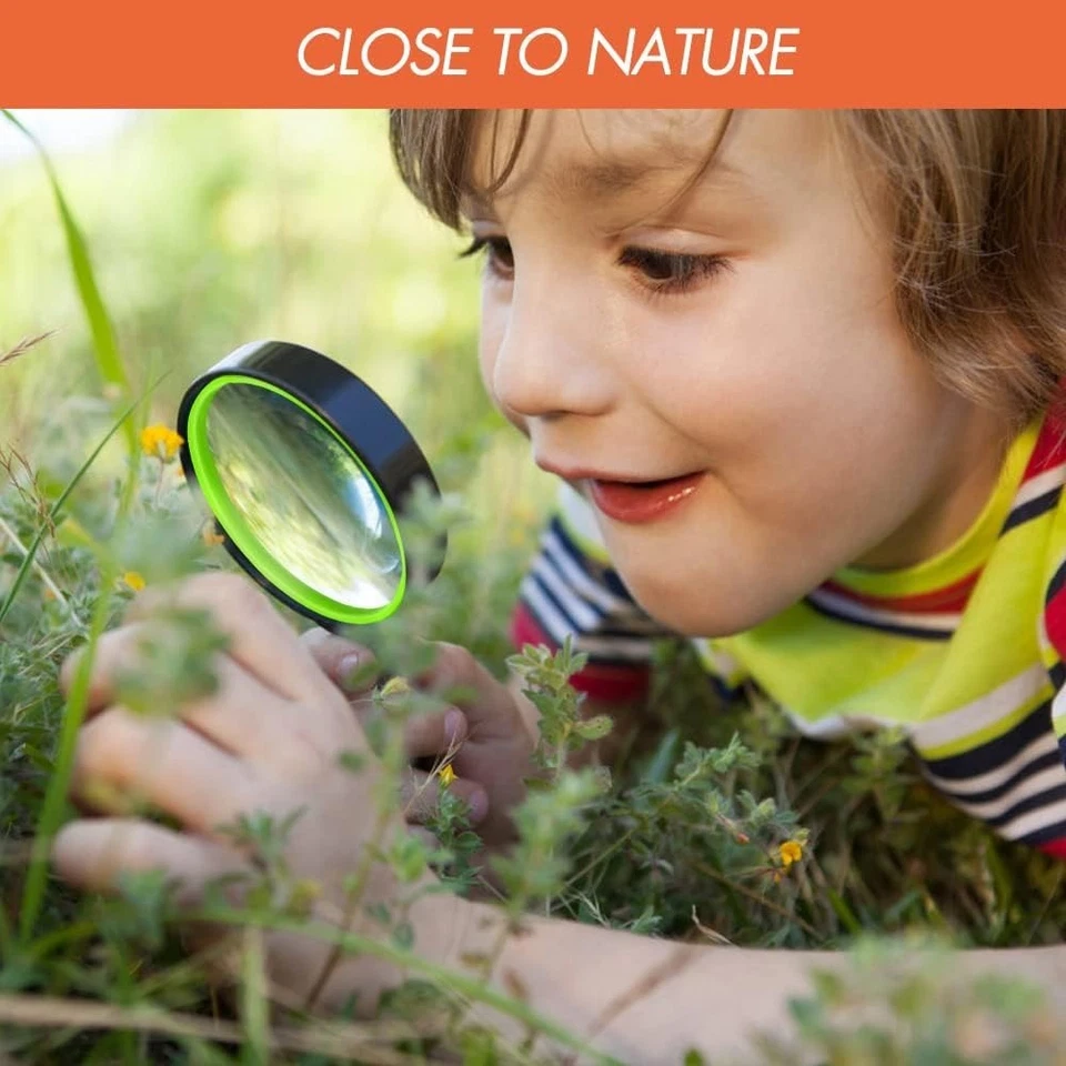 Paquete de 3 Lupas, 10X Lupas de Lectura Portátil Antideslizantes para Niños y Se Foto 2 de 2