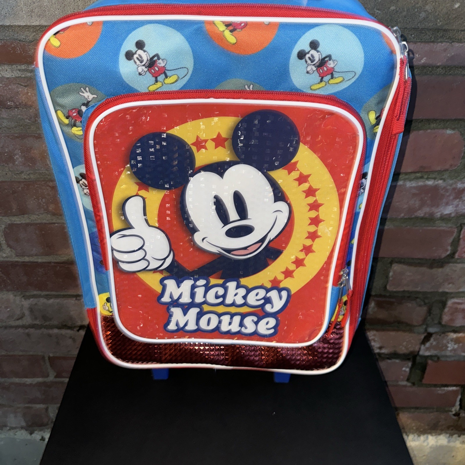 Mickey Mouse Kids Rolling Luggage Suitcase
