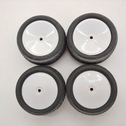 4x Jconcepts Dirt Webs 1/10 4x4 Buggy Tires on 12mm Hex Wheels Front & Rear Used