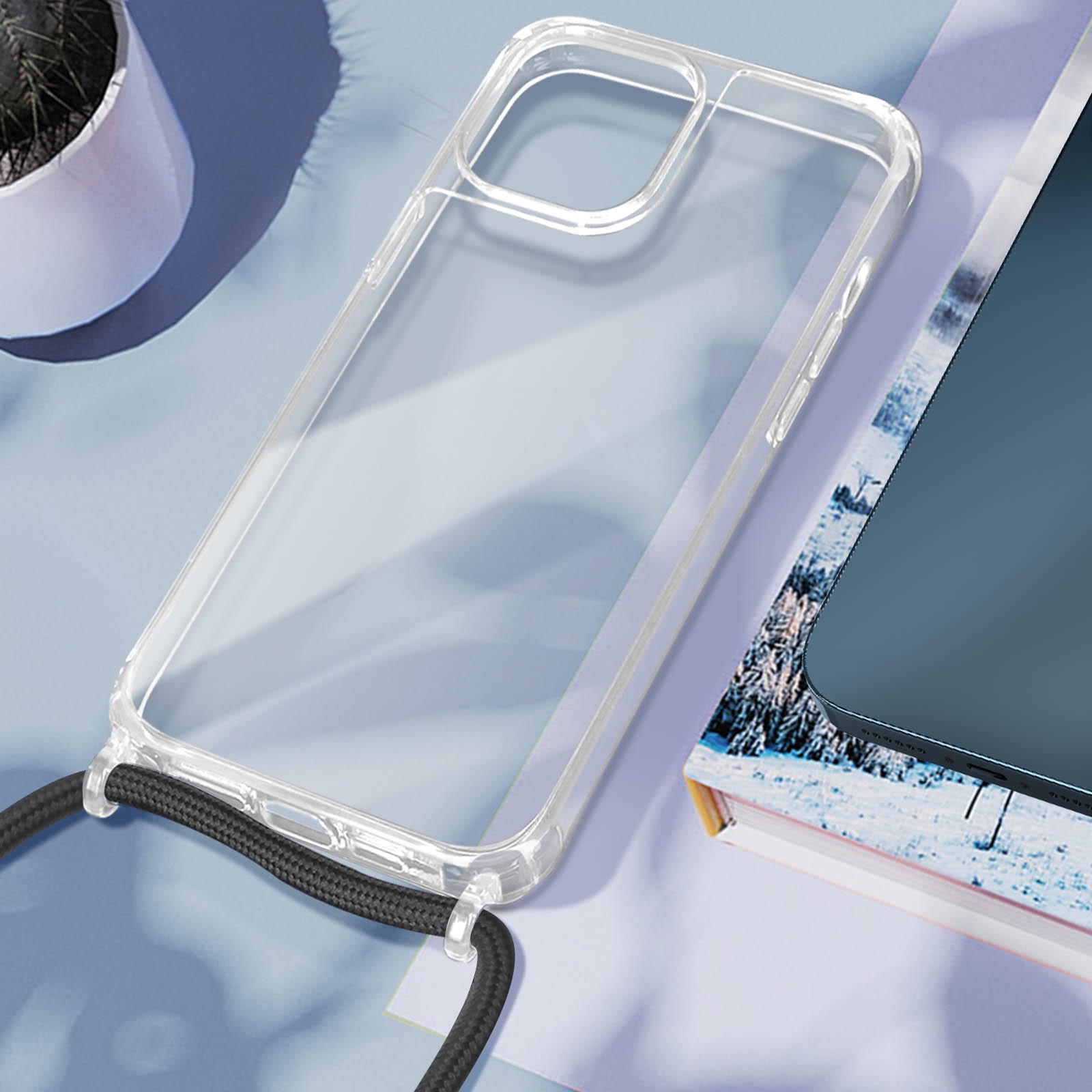 Coque rigide iPhone 12 Pro Max antichoc avec cordon réglable amovible - 4