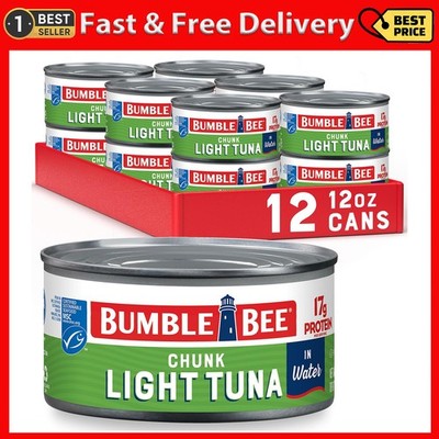 Chunk Light Tuna In Water, 12 Oz Can (Pack Of 12) - Wild Caught Skipj