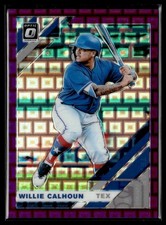 2019 Donruss Optic Purple Pandora Willie Calhoun 08/99 Rangers #150