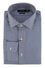 Polo Ralph Lauren Men's Slim Fit Striped Poplin Dress Shirt, Neck 17.5"...