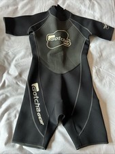 Gotcha Gear Men's L Wetsuit Short 2mm 2Titanium2 Black Grey Half Shorty Wetsuit