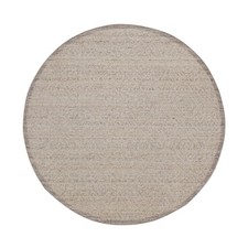 6'x6' Beaver Brown Modern Pure Wool Tone on Tone Textured Hand Knotted Round Rug
