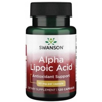 Swanson Alpha-Liponsäure Alpha Lipoic Acid ALA 50 mg 120 Kapseln